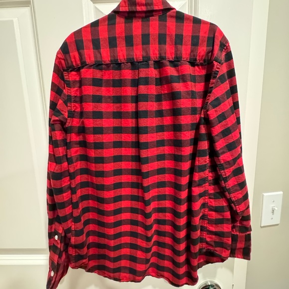 Crewcuts red/black check long sleeve button down shirt. Sz. 8. Like new. - Picture 2 of 3